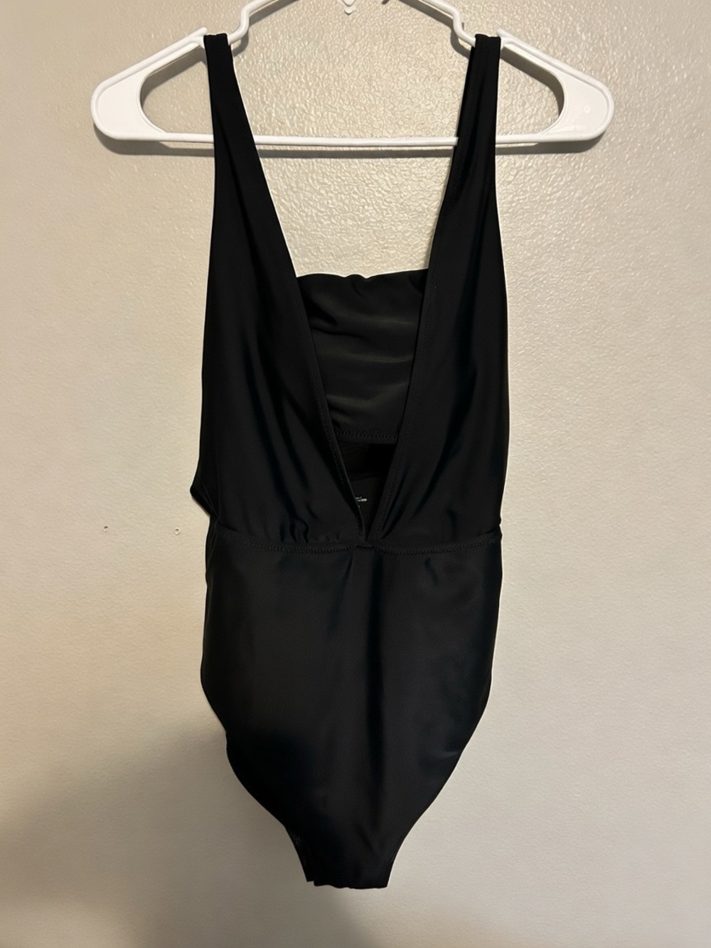 aerie Black One-Piece Swimsuit with Deep V